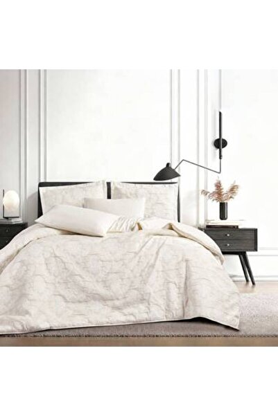 Pazar Home Bedding مفرش نفرين من 6 قطع جاكار ازول بازار هوم260*240سم بحشوة مخيطة