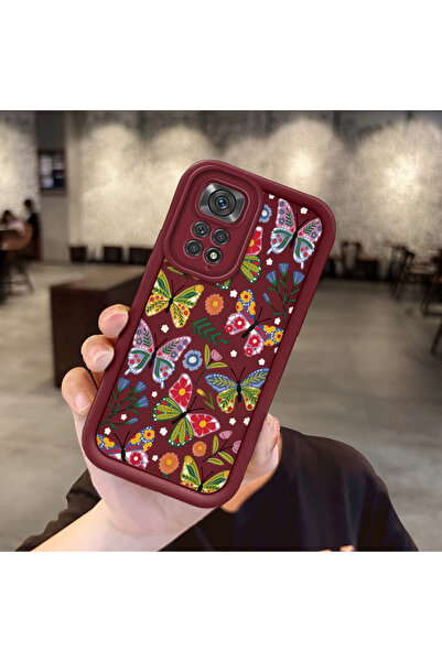 ucuc حافظة Redmi Note 11 متوافقة مع السيليكون الأحمر الداكن المقاوم للصدمات م...