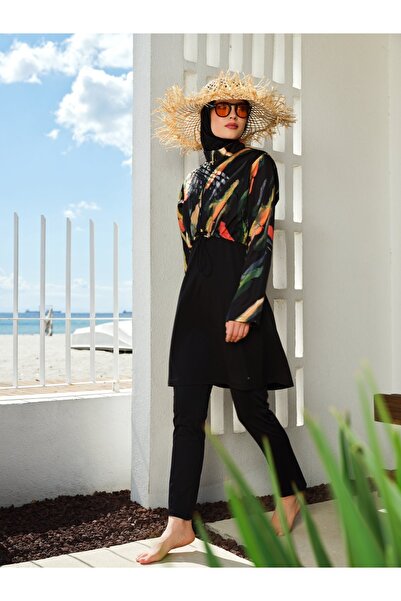 ALFASA Μαγιό τεσεττούρ με σχέδια και κοντό κόψιμο - ALF26254