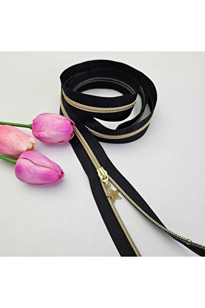 Kaf Kumaş Ferace Mont Hırka Fermuarı | Separe Tip 5 Naylon Dişli Yıldız Elcik...