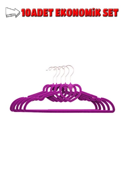 Kapris 10 високоякісних оксамитових вішалок для штанів/суконь, фіолетового ко...