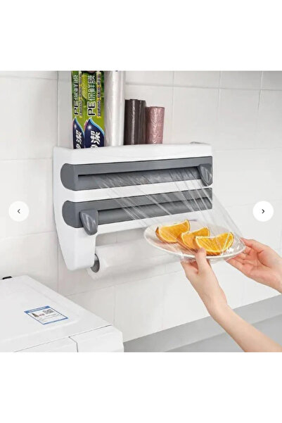 NO BRAND Dispenser triplu pentru bucatarie: hartie, folie de aluminiu si foli...