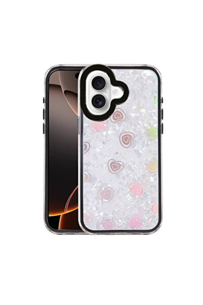 eco port غطاء آيفون 16 لومي منقوش - أسود