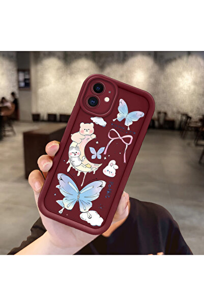 ucuc حافظة من السيليكون باللون الأحمر الداكن متوافقة مع هاتف iPhone 11، مقاوم...