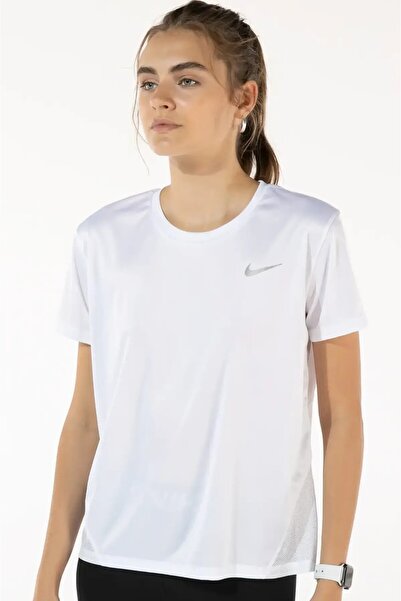 Nike Dri-Fit Miller Standard Cut Women's White Sports T-Shirt