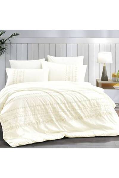 Pazar Home Bedding Felicity Bazaar Home 6-piece embroidered double bed set, 2...