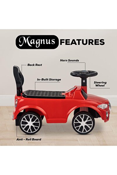 Leno Magnus Ride-On Car for Kids with Horn Button and High Backrest