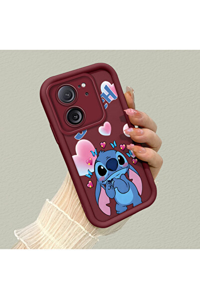 ucuc حافظة متوافقة مع هاتف Mi 13T/Mi 13T Pro مصنوعة من السيليكون باللون الأحم...