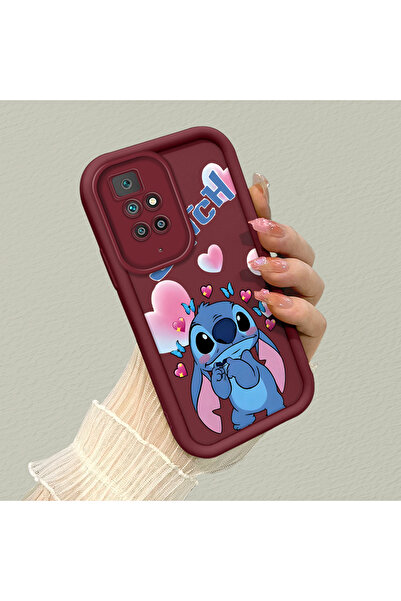 ucuc حافظة Redmi 10 2022 متوافقة مع غطاء من السيليكون باللون الأحمر الداكن ال...