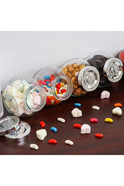 Belle Vous Round Glass Jars Set of 6