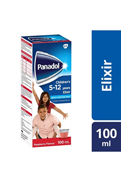 Panadol إكسير باراسيتامول للأطفال بنكهة التوت (من 5 إلى 12 سنة)، 100 مل
