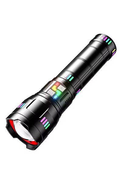 COBA Lanternă LED reîncărcabilă, CB W518, cu o rază de acțiune de 3000m, neagră