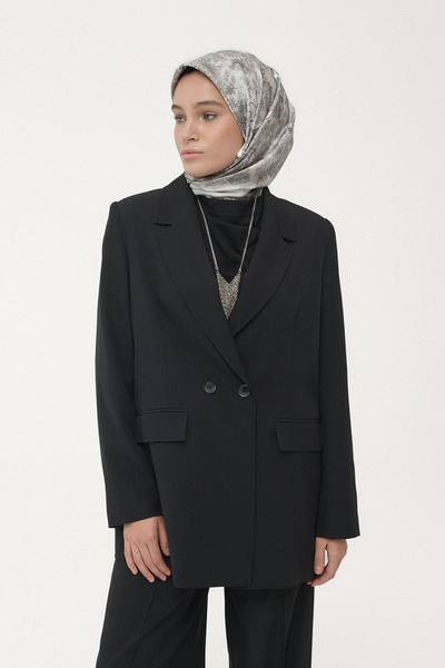 Tuğba Belva Twill İpek Eşarp - Gümüş