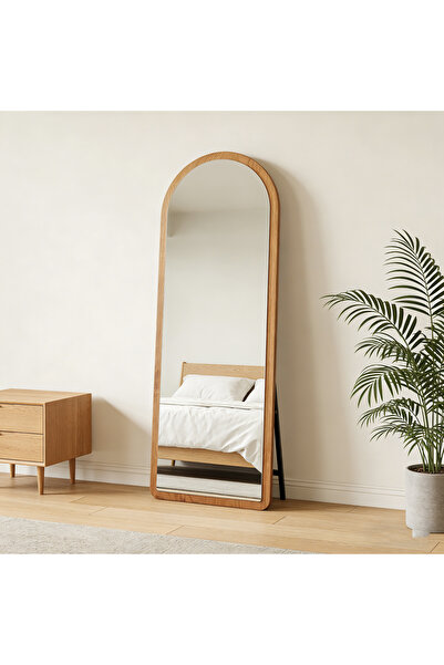 Mtanvxay Framed Full Length Mirror Cream White Double Layered for Home Dorm D...