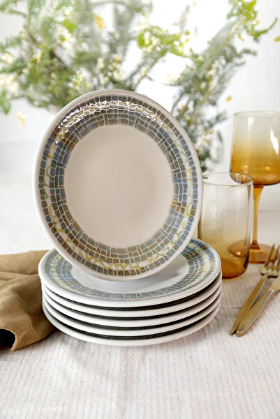 Keramika Farfurie Profesională Mosaica Pergamon pentru Paste 20 cm 6 Bucăți 2...