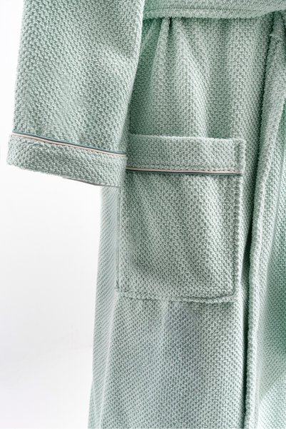RAMEL Şalyaka Bathrobe – Jacquard Popcorn Textured, Cotton Unisex