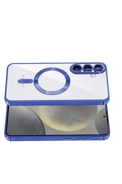 FREEDOM STOREE غطاء نيو فايس سامسونج جالاكسي إس 26 كروس مغناطيسي - أزرق داكن