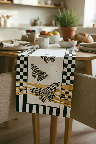 Cango Home Black and White Checkerboard Patterned Mackenzie Runner Cgh1414-Rn