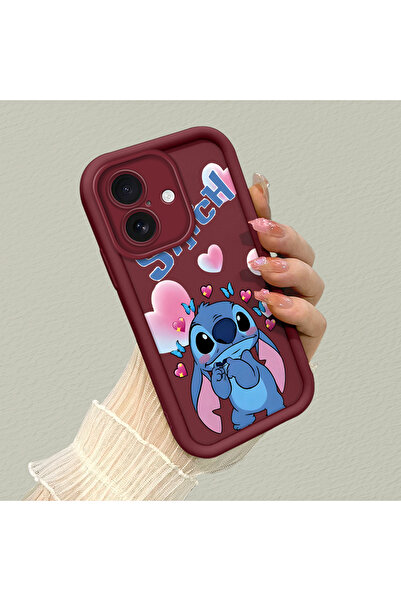 ucuc حافظة من السيليكون باللون الأحمر الداكن متوافقة مع هاتف iPhone 16، مقاوم...