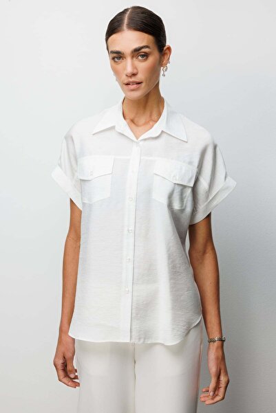 Ekol Короткий рукав сорочка з кишенями на капюшоні