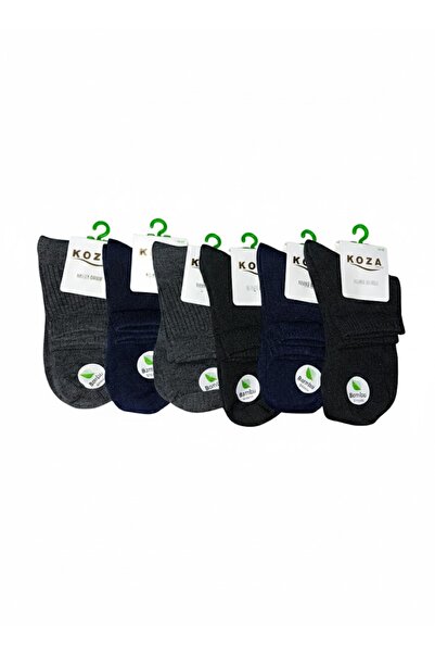 Koza Women's 6-Piece Bamboo Flat College Socks