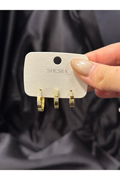 DESENA SHESRA 14 K GOLD 3LÜ HALKA KÜPE