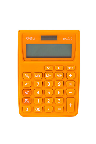 MC Micostore Calculator buzunar 12dig alb-portocaliu 1122 deli