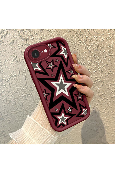 ucuc حافظة حماية من السيليكون باللون الأحمر الداكن متوافقة مع هاتف iPhone 16e...