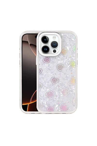 eco port غطاء آيفون 15 برو ماكس لومي منقوش - أبيض