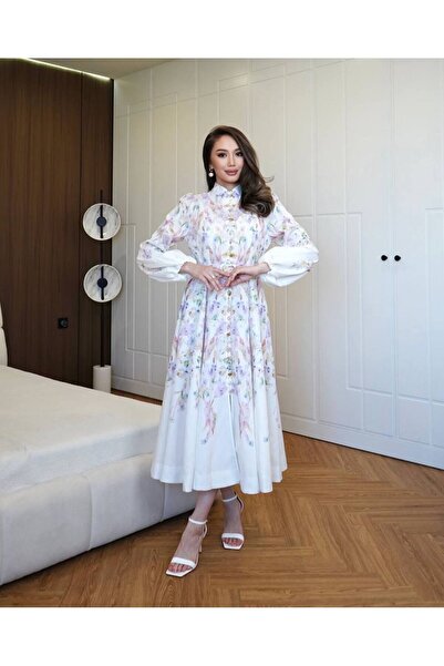 Pulli Collection Linen Fabric Zimmerman Model Design Dress Including Belt