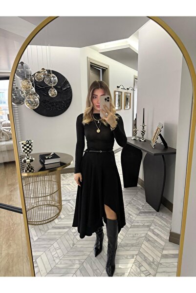 CKBUTİK Siyah Volanlı Etek-37107