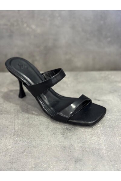 Zeyn نعال بكعب عالٍ مصنوعة يدويًا من الجلد الأصلي (ارتفاع الكعب 8 سم)