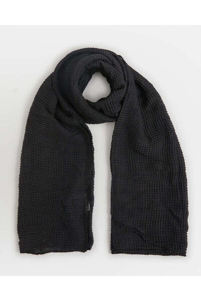 REDTAG Women Black Solid Scarf