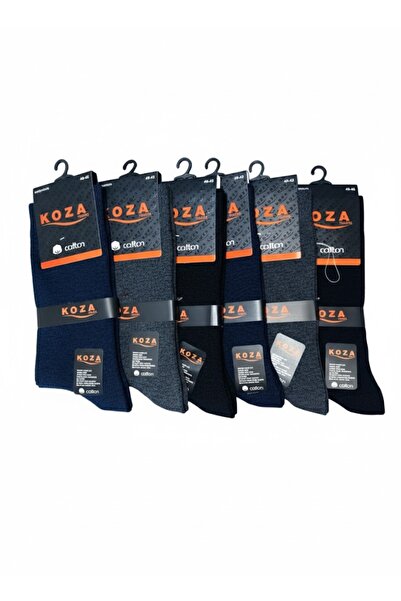 Koza Men's 6-Piece 100% Cotton Long Socks