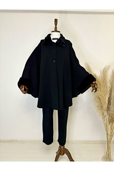 Uğurlar Collection Çelik örme panço pelerin