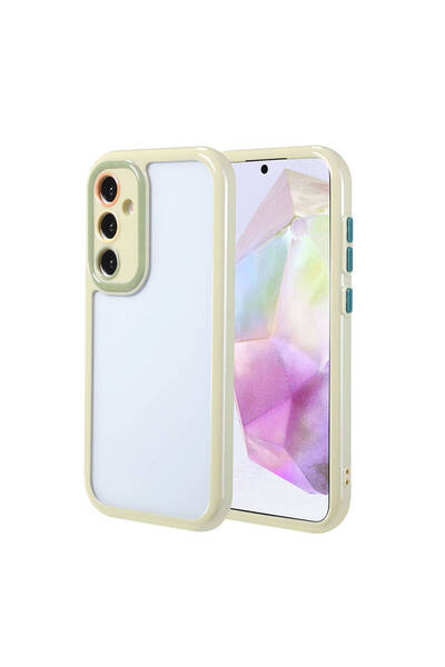 Giz Story حافظة لهاتف Galaxy A35 مع حماية للكاميرا وتصميم ملون للحواف والإطار...