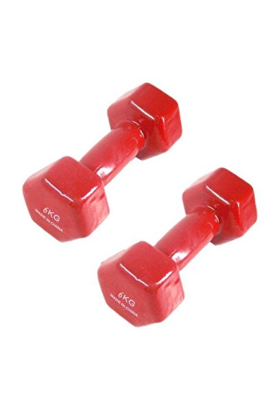 MAAS Hexagonal Rubber Dumbbell Set 2 x 6 kg