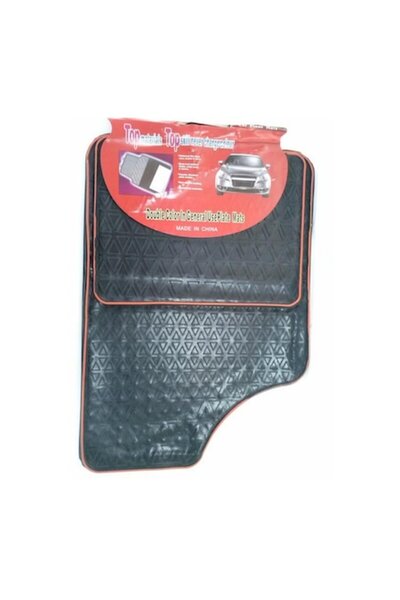 OMC Σετ 4 χαλάκια γενικής χρήσης με κόκκινη ρίγα