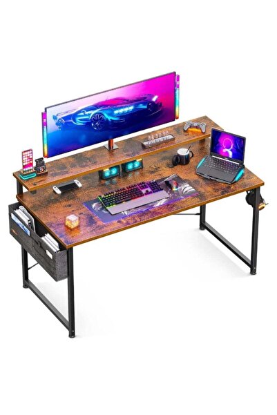 MAAS مكتب كمبيوتر مزود بجيوب تخزين جانبية