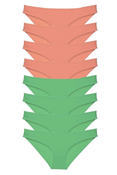 Mestore 8 Pieces Eco Set Lycra Women's Slip Pants Powder Green