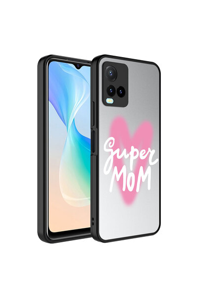 Giz Story غطاء حماية للكاميرا من فيفو Y32، غطاء مرآة GZST لامع مع نمط مرآة - ...