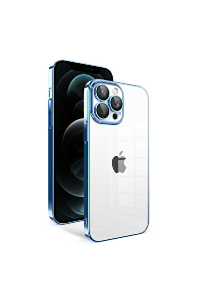 Giz Story حافظة جارج GZST متوافقة مع هاتف iPhone 12 Pro Max مع إطار ملون لحما...