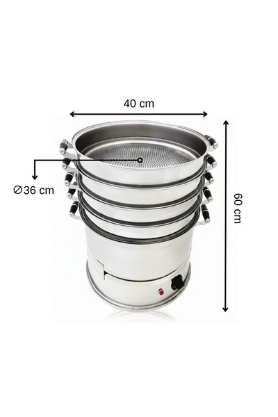 Üret Çelik ÜRET 4'lü Mantı Kazanı 40x60 cm ∅36