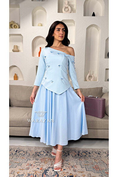 Warazan فستان ناعم بكرستال