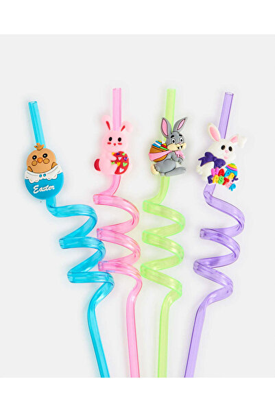 REDTAG Assorted Easter Party Straw Set (4 Piece)