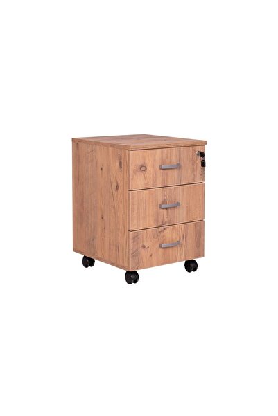 Ofisbazaar 3 Çekmeceli Kilitli Tekerlekli Keson | 60x45x40 cm 18 mm Suntalam ...