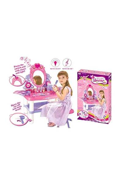 MAAS Lightweight Small Makeup Play Set for Pretend Play Dressing Table for Gi...