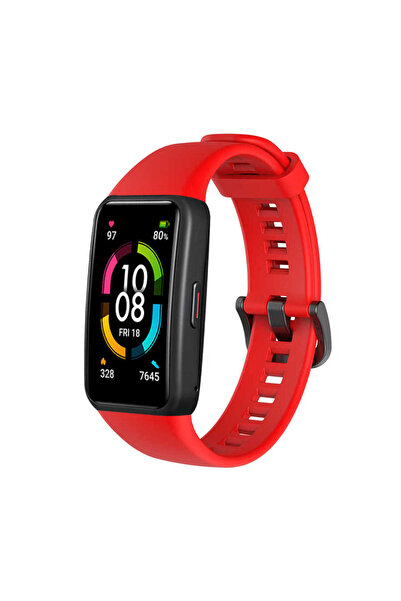 Giz Story سوار هواوي باند 6 متوافق مع KRD-47 وGZST باللون الأحمر