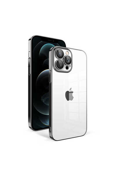 Giz Story حافظة جارج GZST متوافقة مع هاتف iPhone 12 Pro Max مع إطار ملون لحما...