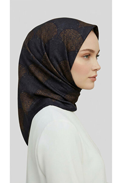 Karaca Шарф з візерунком у вигляді віяла, синьо-коричневий